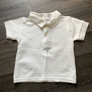 Toddler White Short Sleeve Polo
